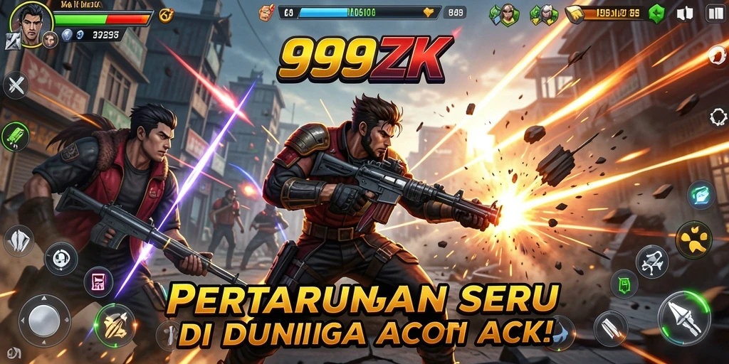 Gameplay menegangkan dengan pertarungan seru di 999ZK.