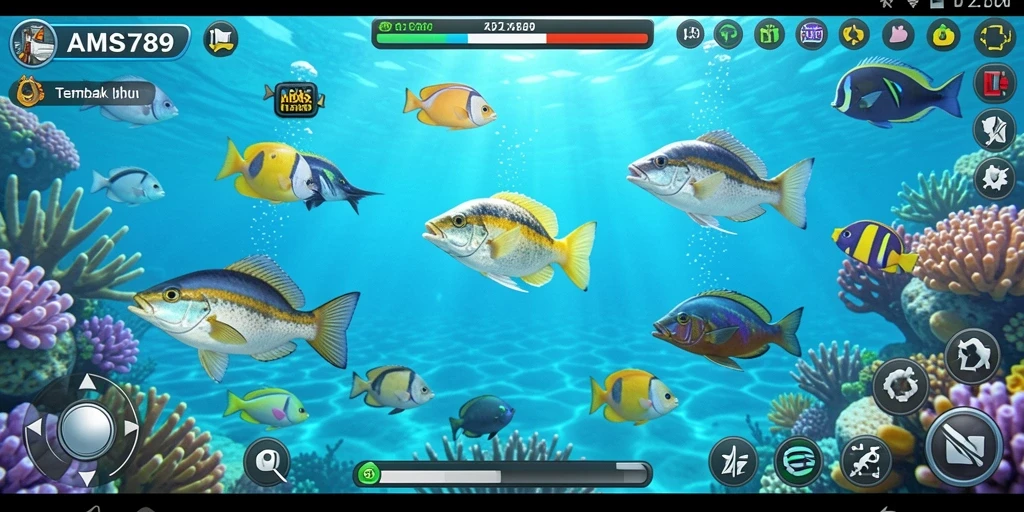 Tampilan gameplay Tembak Ikan yang menarik di AMS789.