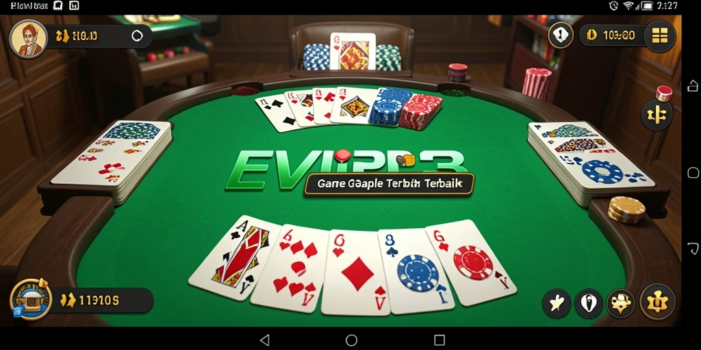 Gameplay seru Gaple di EVIP3 yang menarik dan mengasyikkan.