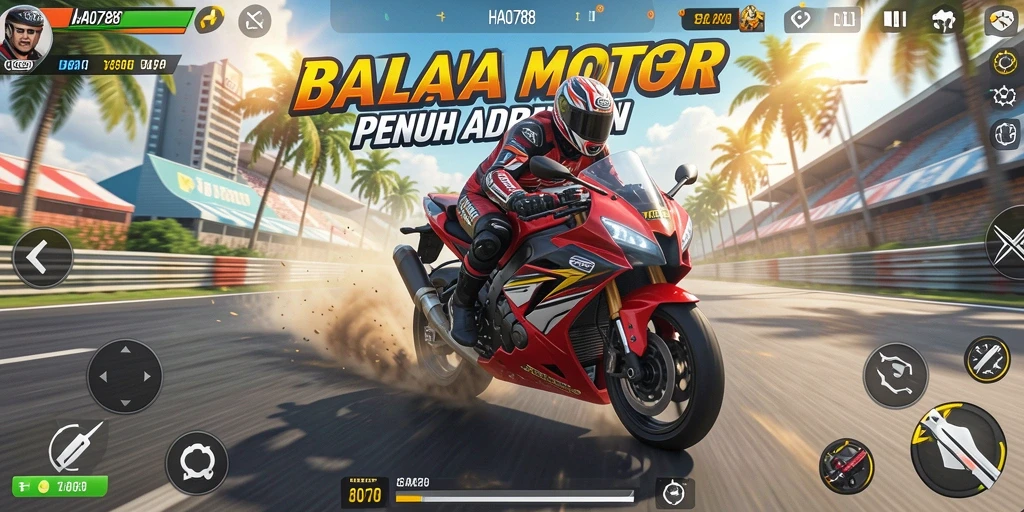Tampilan spektakuler balapan motor di HAO788.