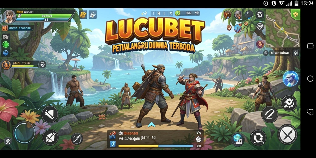 Screenshot gameplay LUCUBET menampilkan dunia eksplorasi yang luas.