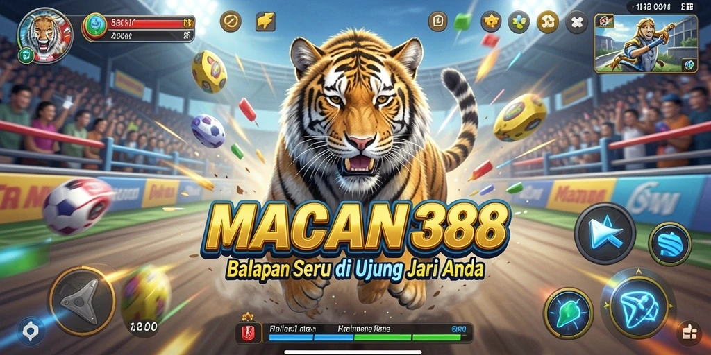 Tangkapan layar gameplay balapan seru di MACAN388.
