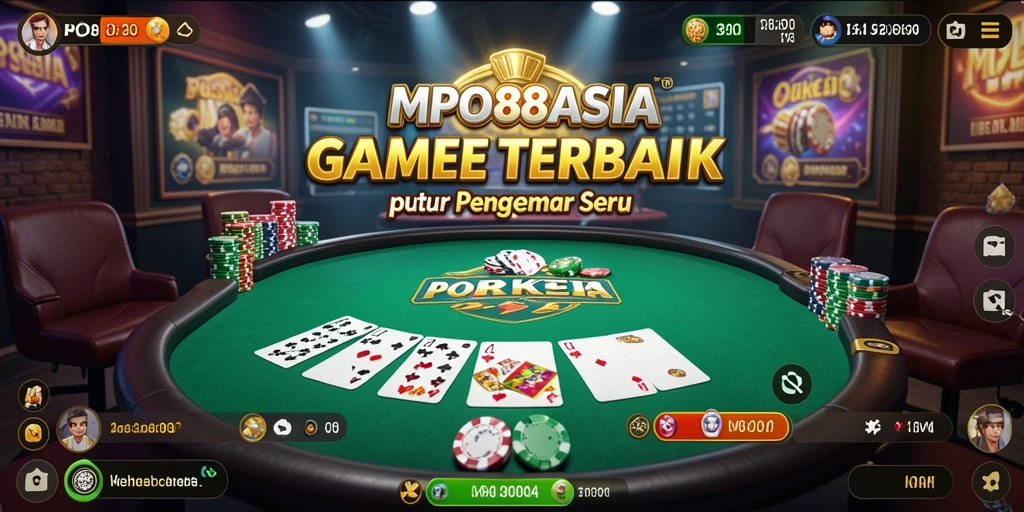 Tampilan gameplay Poker yang seru dan interaktif di MPO88ASIA.