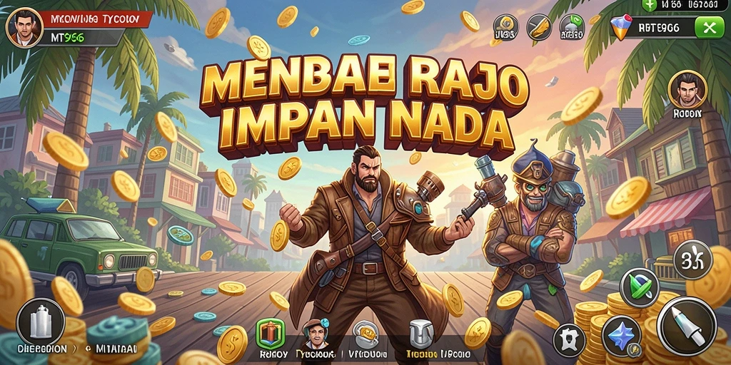 Tampilan gameplay MT966 yang menampilkan aktivitas bisnis yang dinamis.