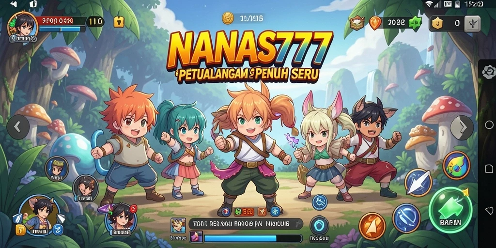 Screenshot gameplay NANAS777 dengan karakter Anime yang menarik.