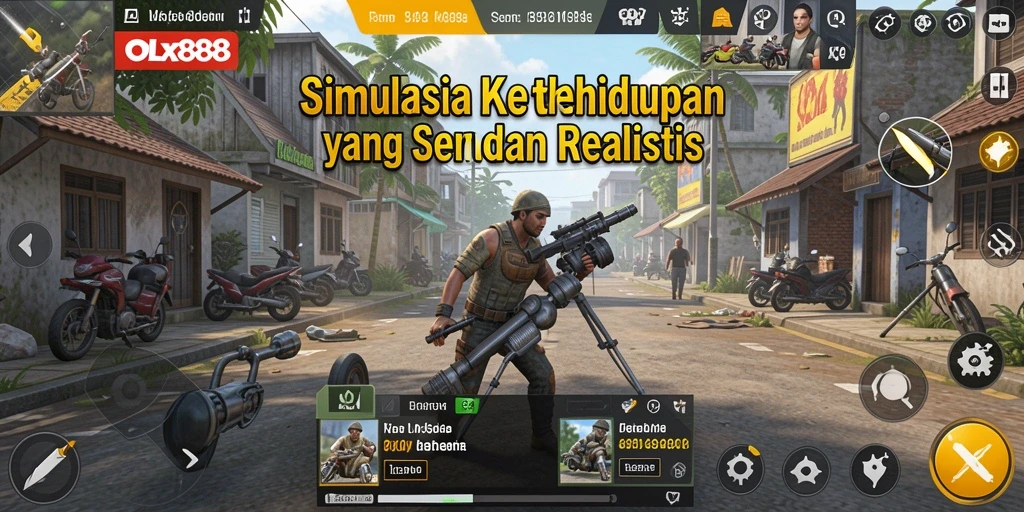 Screenshot gameplay OLX888 menampilkan simulasi kehidupan yang menarik.
