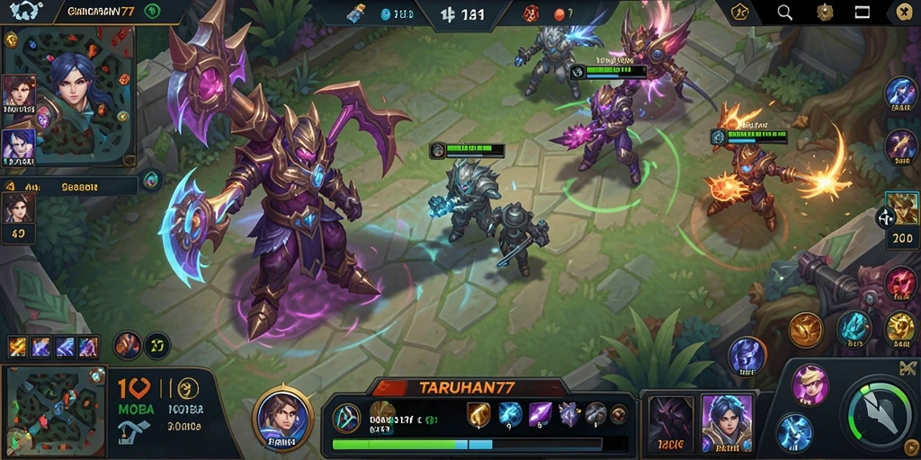 Tampilan gameplay TARUHAN77 yang menegangkan dan strategis.