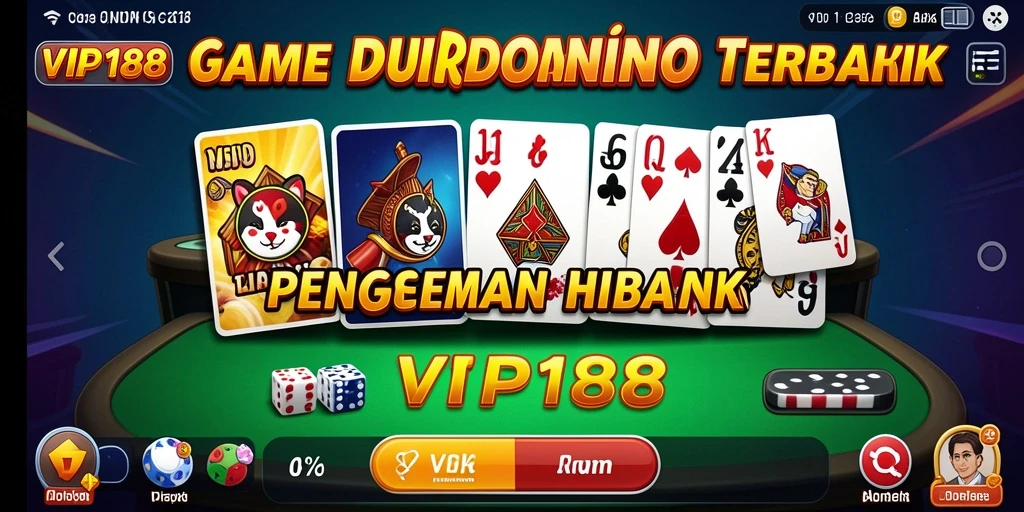 Tampilan gameplay seru dalam permainan Domino VIP188.